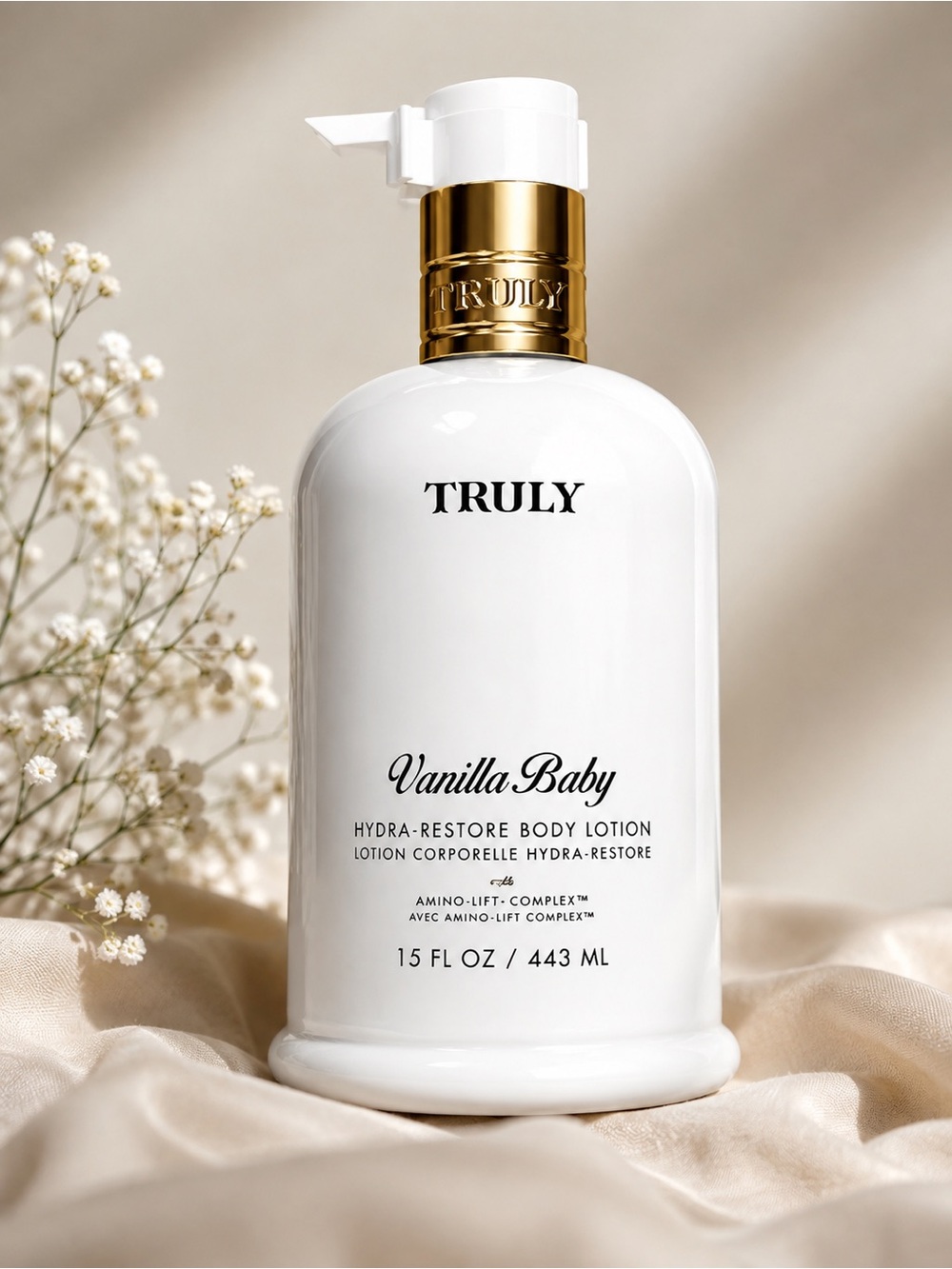 Truly Beauty Vanilla Baby Hydra-Restore Body Lotion 15 oz Brand New